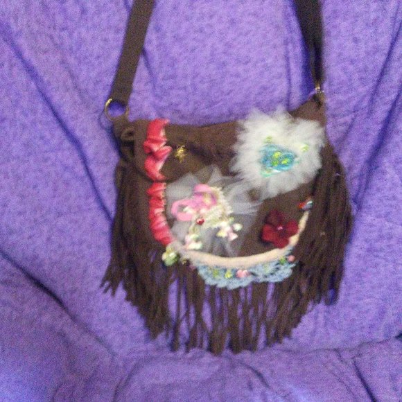 Gypsy, Hippie, Boho, upcycled detailed pocket - Picture 2 of 6